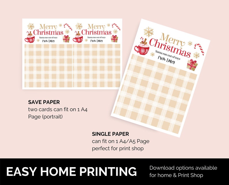 Printable Christmas Money Card Money Holder for Christmas - Etsy