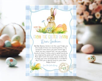 Editable Easter Bunny Easter Basket Letter, Personalized Letter From The Easter Bunny, Easter Bunny Morning Letter, Instant Download, EPC14
