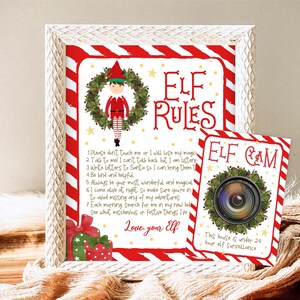 Editable Christmas Elf Rules Sign With Elf Camera, Do Not Touch Me ...