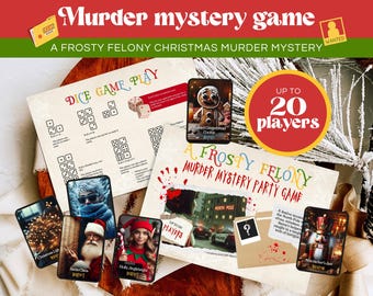 Printable Christmas Murder Mystery, Printable Christmas Game, Murder Mystery Games, Christmas Mystery Game, Instant Download, Christmas Game