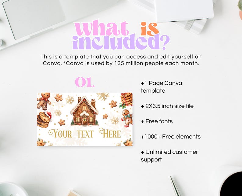Editable Gingerbread House Food Labels, Christmas Cookie Decorating ...