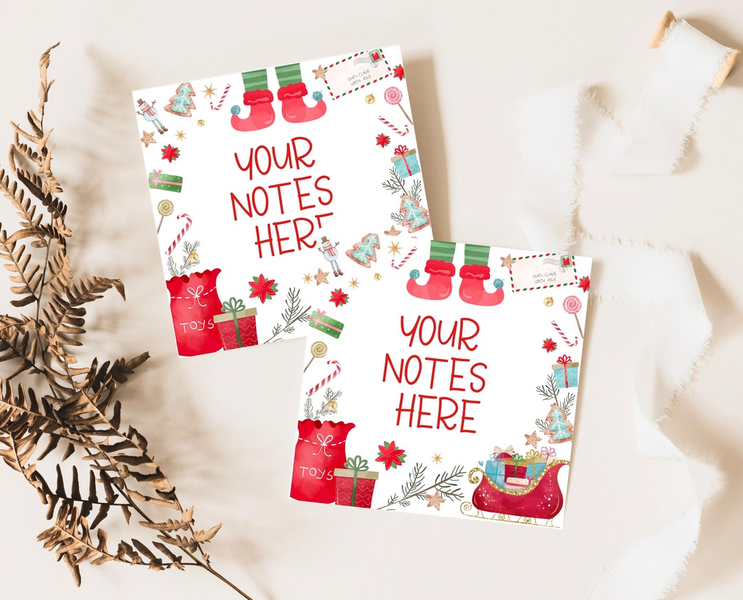 Editable Elf Note Cards Template, Elf Christmas Activities, Christmas Editable Elf Note Cards Template, Elf Christmas Activities, Christmas