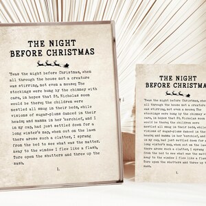 Editable the Night Before Christmas Sign Christmas Printable Twas the ...