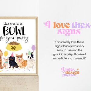 Editable Dog Birthday Sign Bundle, Puppy Birthday Custom Signs ...