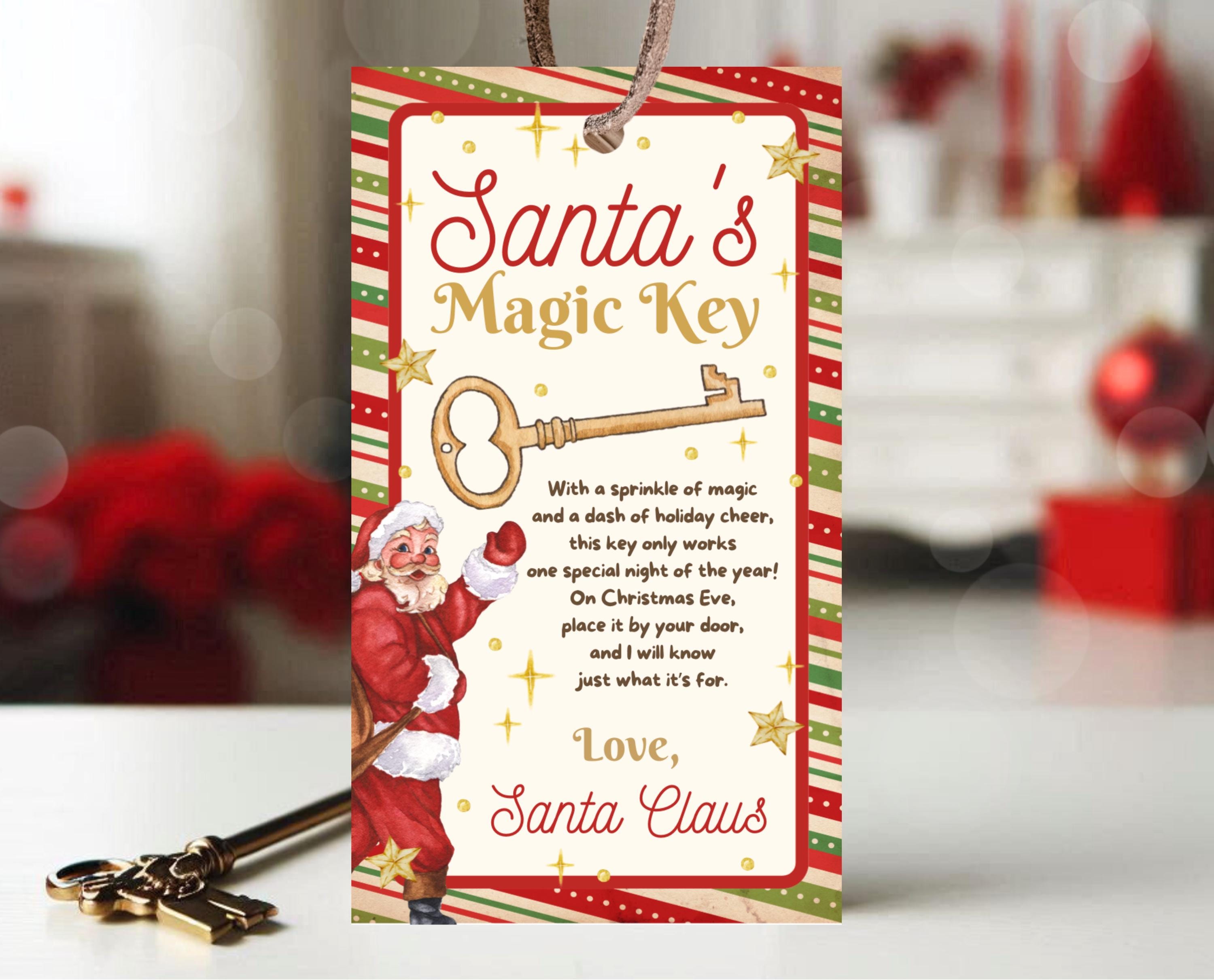 Editable Santa Magical Key Tag Template, Christmas Magical Key Tag ...