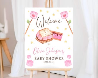 Editable S'more to Love Baby Shower Welcome Sign (Digital Download)
