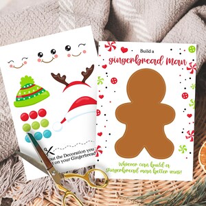 Dekorieren Sie eine Lebkuchenplätzchen-Aktivität, erstellen Sie eine Lebkuchenmann-Aktivität, dekorieren Sie eine Lebkuchenmann-Kinderaktivität