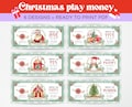 Printable Christmas Money, North Pole Dollar Bill Kid's Activity , Ready To Print Christmas Play Money