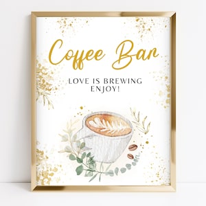 A Baby is Brewing Baby Shower Coffee Bar Sign, Coffee and Milk Bottle Baby Shower Coffee Bar Sign, Coffee Bar Sign