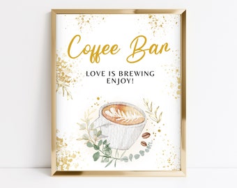 A Baby is Brewing Baby Shower Coffee Bar Sign, Coffee and Milk Bottle Baby Shower Coffee Bar Sign, Coffee Bar Sign
