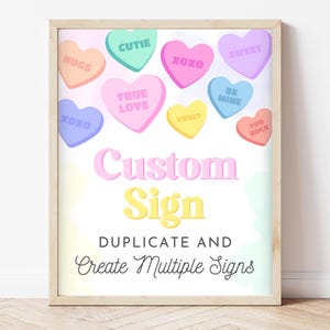 Editable Sweetheart Candy Baby Shower Custom Sign, Hearts Candy Theme Baby Shower, Little Sweetheart, Valentines Baby Shower Sign, VDC01
