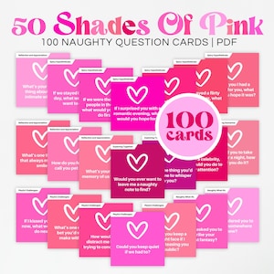 Paar Freche Frage Karten, Dirty Conversation Karten, Date Night Karten, Romantisches Jubiläum Geschenk, Valentinstag Spiele, 50 Shades Of Pink