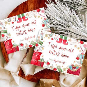 Bearbeitbare Elf Grußkarten Vorlage, Elf Weihnachtsaktivitäten, Weihnachtself Ideen, Elf Spiele, Elf Aktivitäten, Weihnachtself Mini Notes, CEC01