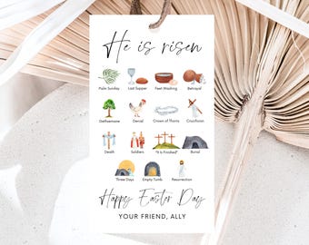 Etichetta regalo modificabile per la storia di Pasqua: Scrittura della Settimana Santa LDS (download digitale)