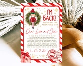 Editable First Time Elf Arrive Letter Template, Return Letter Christmas Elf, I'm Back Elf, Welcome Christmas Elf, Printable Elf Letter