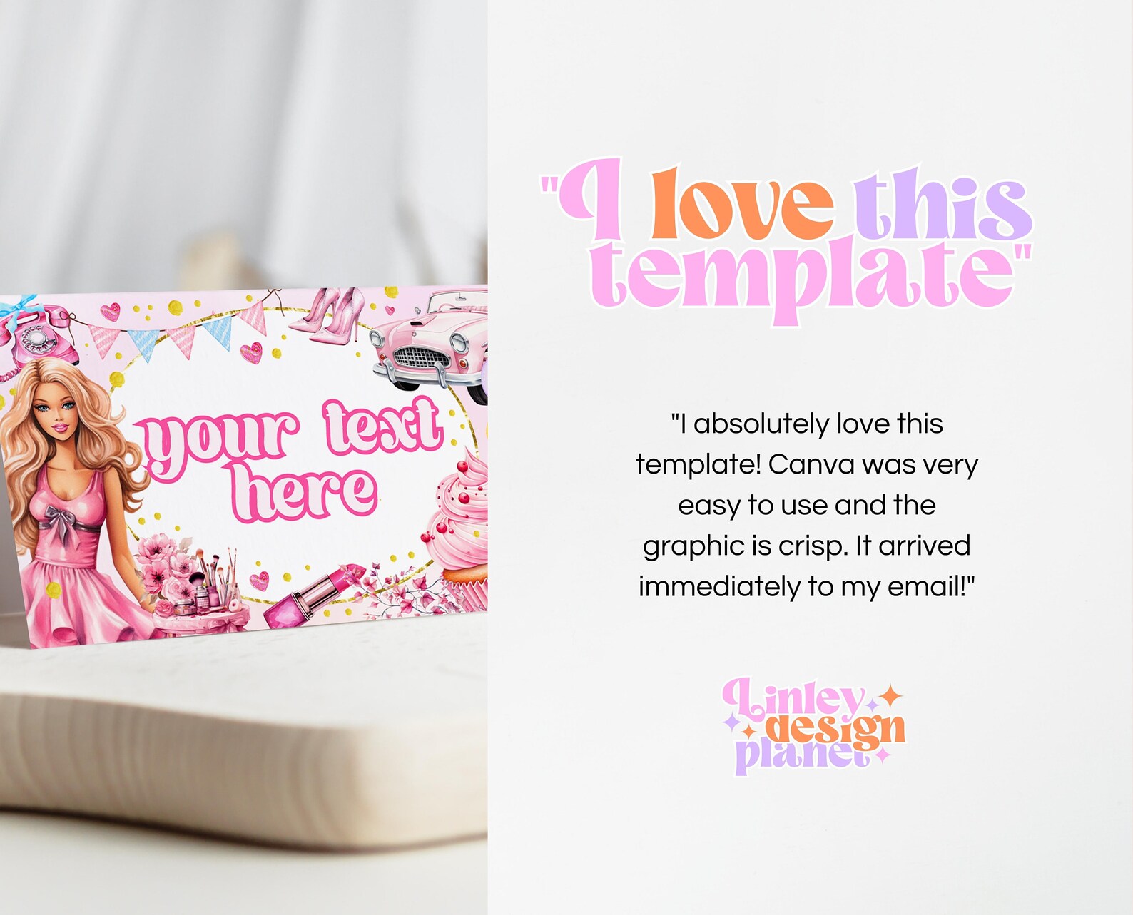 Editable Doll Glam Party Food Labels Template, Pink Doll Birthday Tent ...
