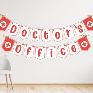 Pretend Doctor&#39;s Office Banner Printable, Play Doctors, Pretend Play Nurse, Hospital Pretend Play, Doctor Dramatic Play, Medical Play Signs