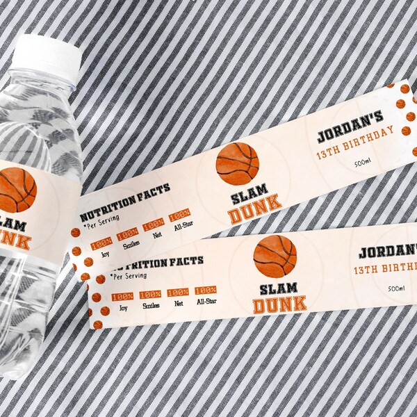 Basketball Water Bottle - Etsy