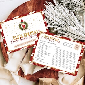 Bearbeitbare Keksrezeptkartenvorlage, Keks-Tauschparty, Kekstauschkarten, Lebkuchenrezeptkarte, Weihnachtsfamilienspiele