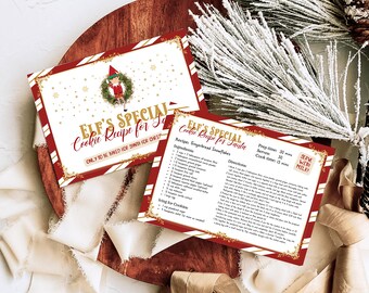 Bearbeitbare Keksrezeptkartenvorlage, Keks-Tauschparty, Kekstauschkarten, Lebkuchenrezeptkarte, Weihnachtsfamilienspiele