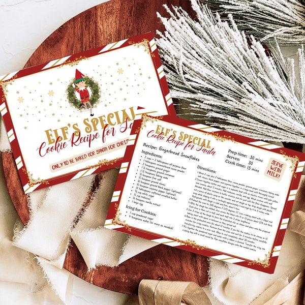 Editable Cookie Recipe Cards Template, Cookie Exchange Party, Cookies Swap Cards, Gingerbread Recipe Card, Christmas Family Games