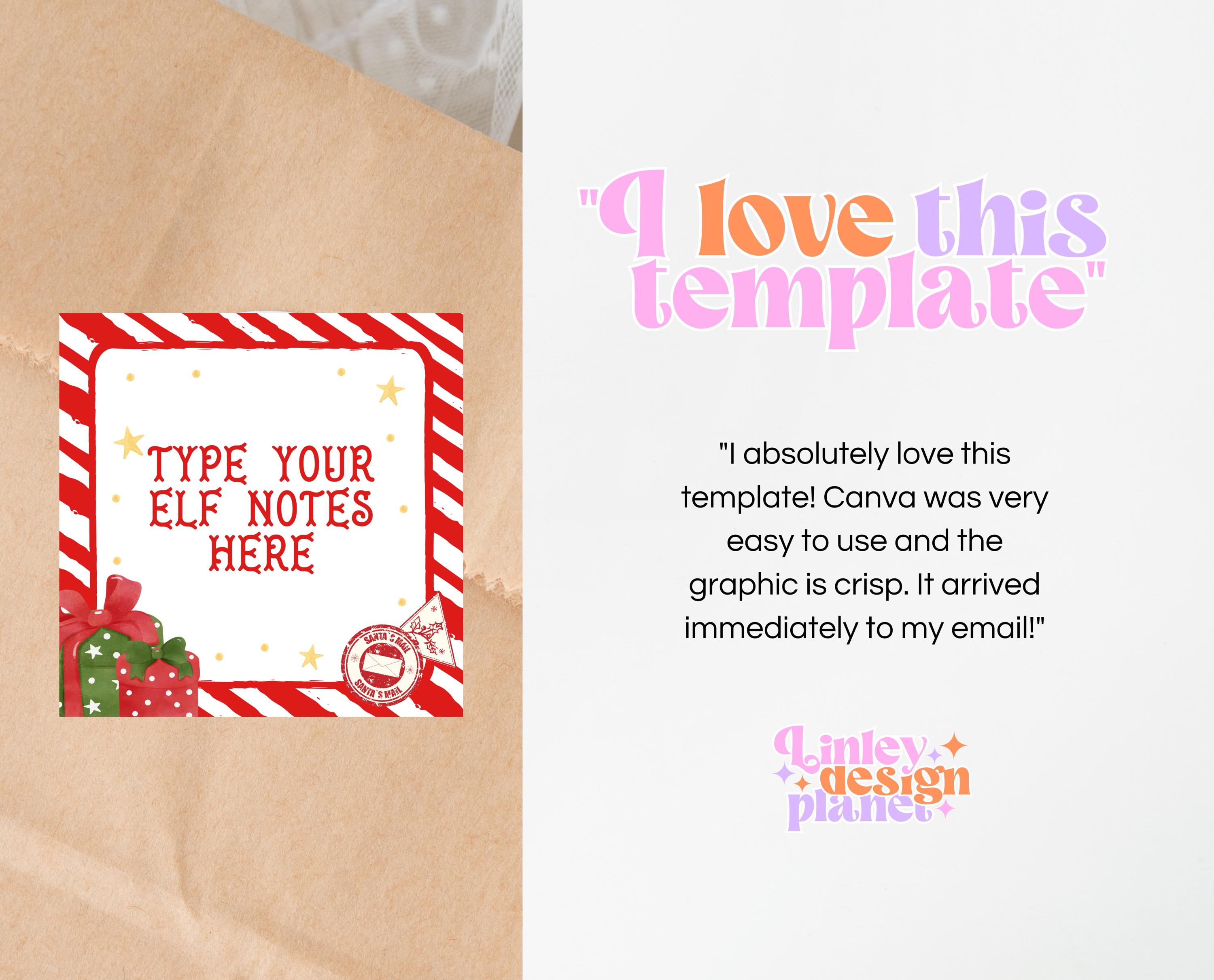 Editable Elf Note Cards Template, Elf Christmas Activities, Christmas ...