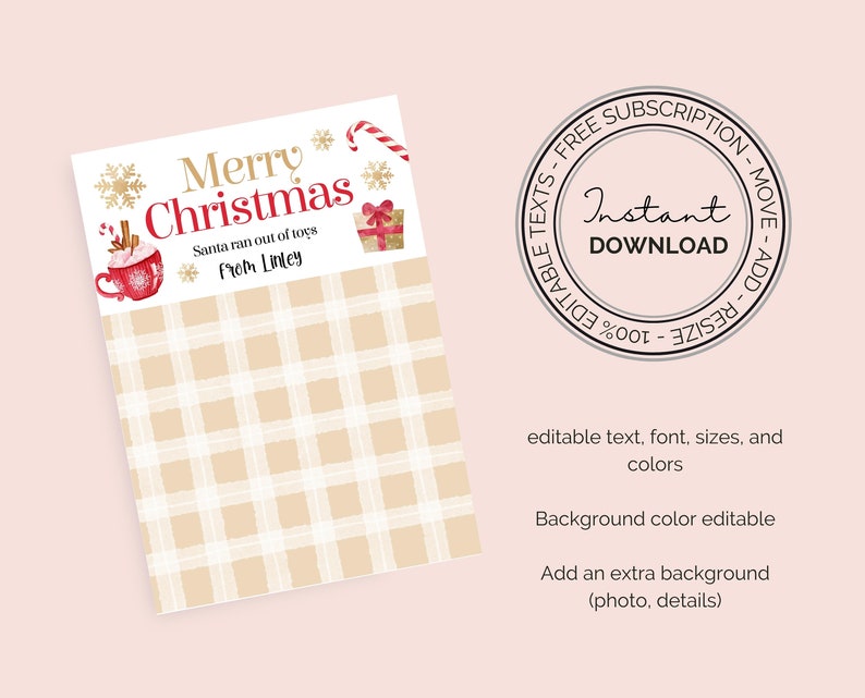 Printable Christmas Money Card Money Holder for Christmas - Etsy