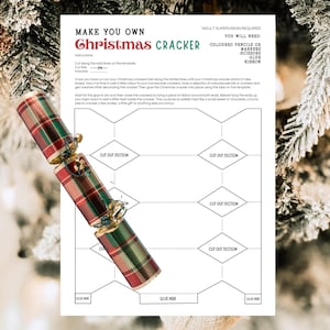 Printable Make Your Own Christmas Cracker, Fun Christmas Activities, Make Your Own Christmas Deocrations