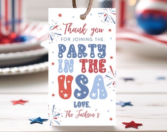 Editable 4th Of July Favor Tag, Independence Day BBQ Tags, Barbeque Gift Tag, July 4th BBQ Favor Tag, July Fourth Decorations, Printable
