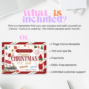 Editable Christmas Eve Box Label Template, Christmas Eve Box Sticker ...