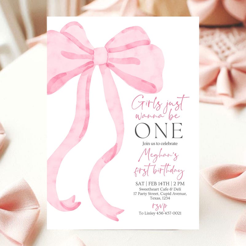 Girls just wanna be one invitations etsy