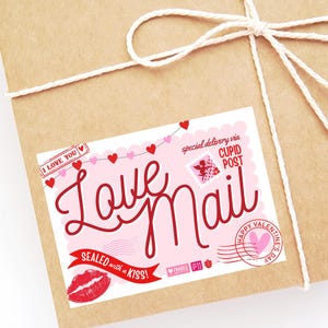 Bearbeitbares Etikett für die Valentinstagsgeschenkbox, personalisiertes Etikett für die Valentins-Geschenkbox, Valentinstagsgeschenketikett, bedruckbar, Valentinstagsversandetikett