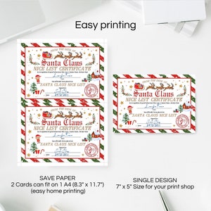 Santa Clause Nice List Certificate Template, Official North Pole Nice ...