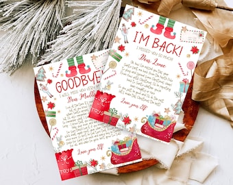 Editable Elf Arrival And Goodbye Letter Set, Christmas Elf Letter Combo, Elf Activities, Elf Welcome Letter, Printable Template, CEC01