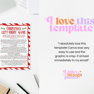 Christmas Left and Right Game Template, Printable Christmas Party Games ...