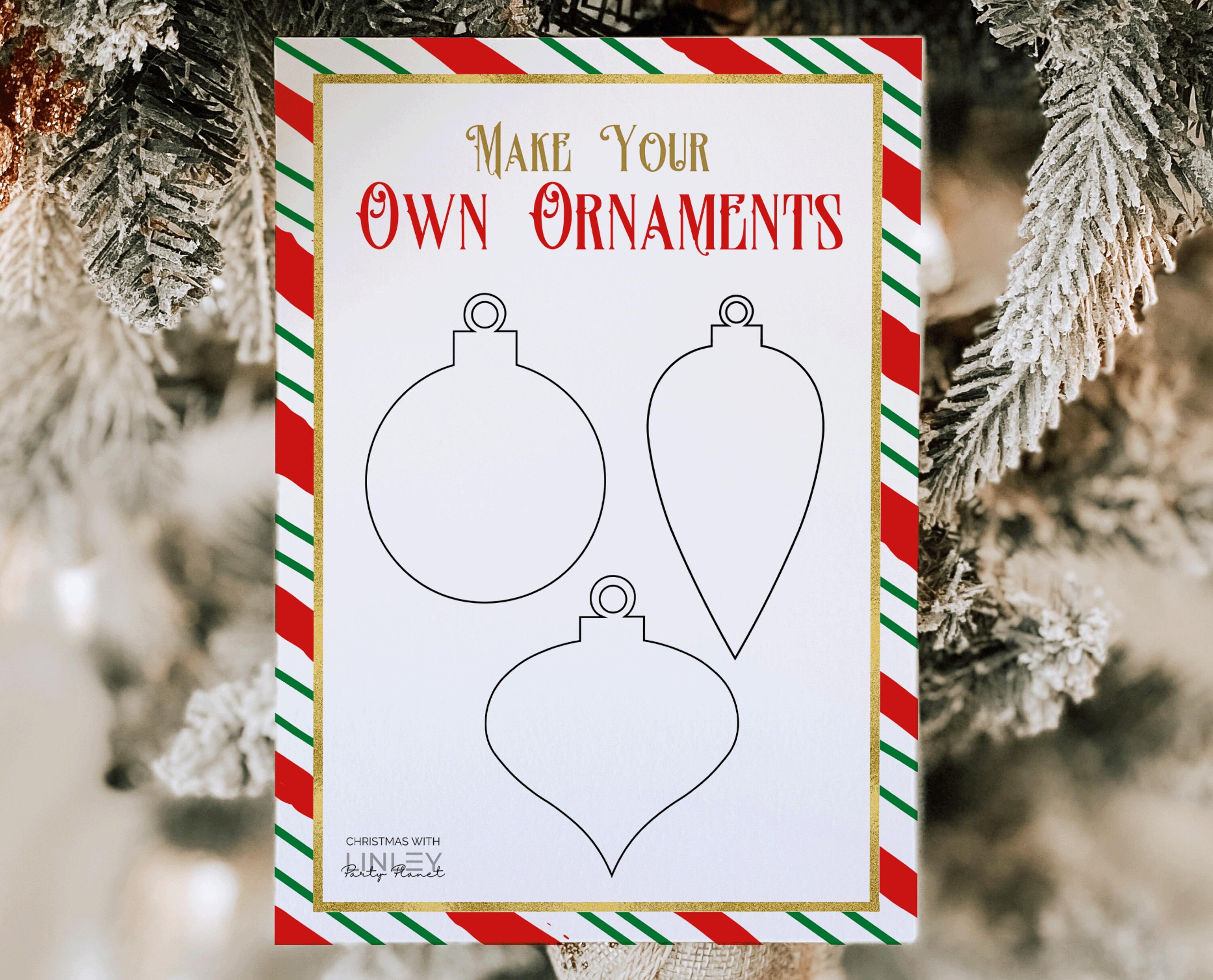 Printable Make Your Own Ornaments for Kids Fun Christmas