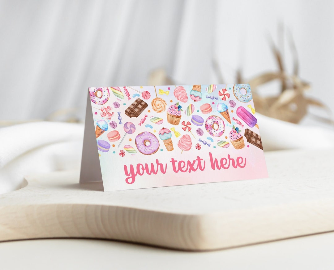 Editable Sweets Candy Food Label, Sweet Candy Birthday Decor, Sweet ...