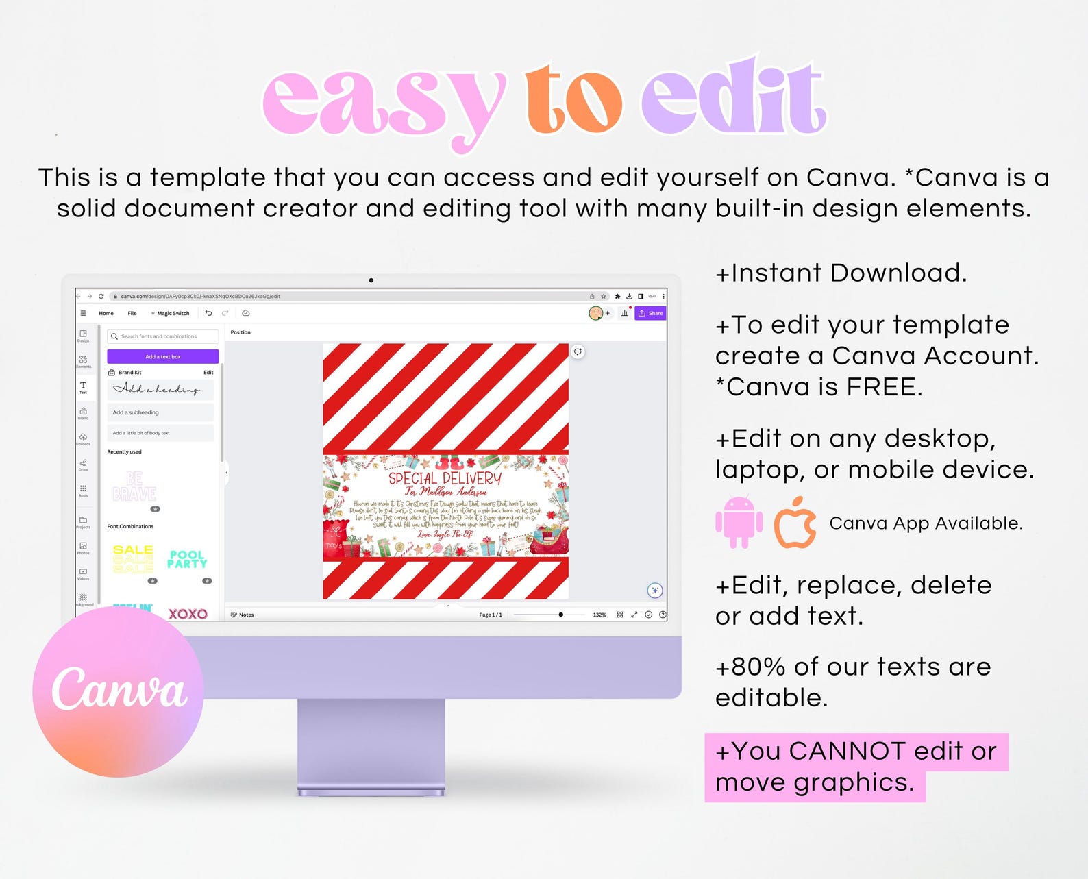Editable Elf Letter Candy Bar Wrapper, Christmas Eve Chocolate Wrapper ...
