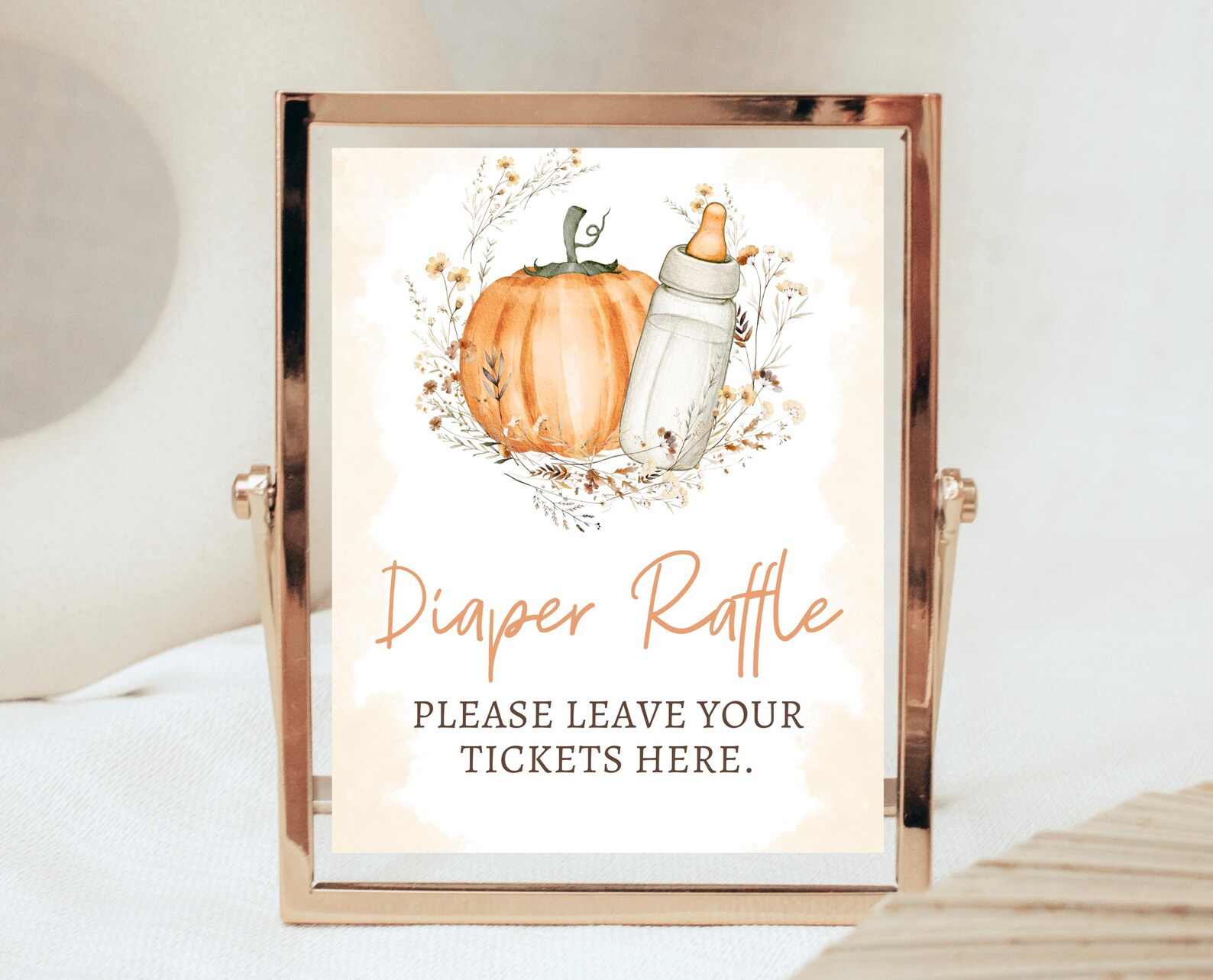 Fall Raffle Signage Diaper Raffle Sign Fall Baby Shower, Fall Pumpkin Baby Shower Sign ...