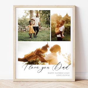 Bearbeitbares modernes Vatertag-Fotoschild, druckbares minimalistisches Vatertagsschild, Vatertagsgeschenkschild, alles Gute zum Vatertag, sofortiger Download