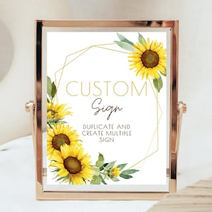 Editable Sunflower Baby Shower Custom Sign, Baby In Bloom Baby Shower, Sunflower Custom Banner, A Little Sunflower Is On The Way, GBS10