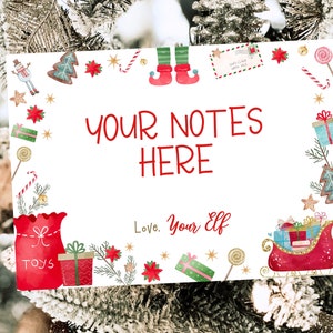 Editable Elf Note Cards Template, Elf Christmas Activities, Christmas Elf Ideas, Elf Games, Elf Activities, Christmas Elf Mini Notes