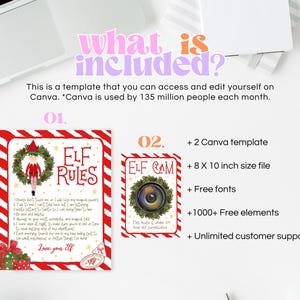 Editable Christmas Elf Rules Sign With Elf Camera, Do Not Touch Me ...