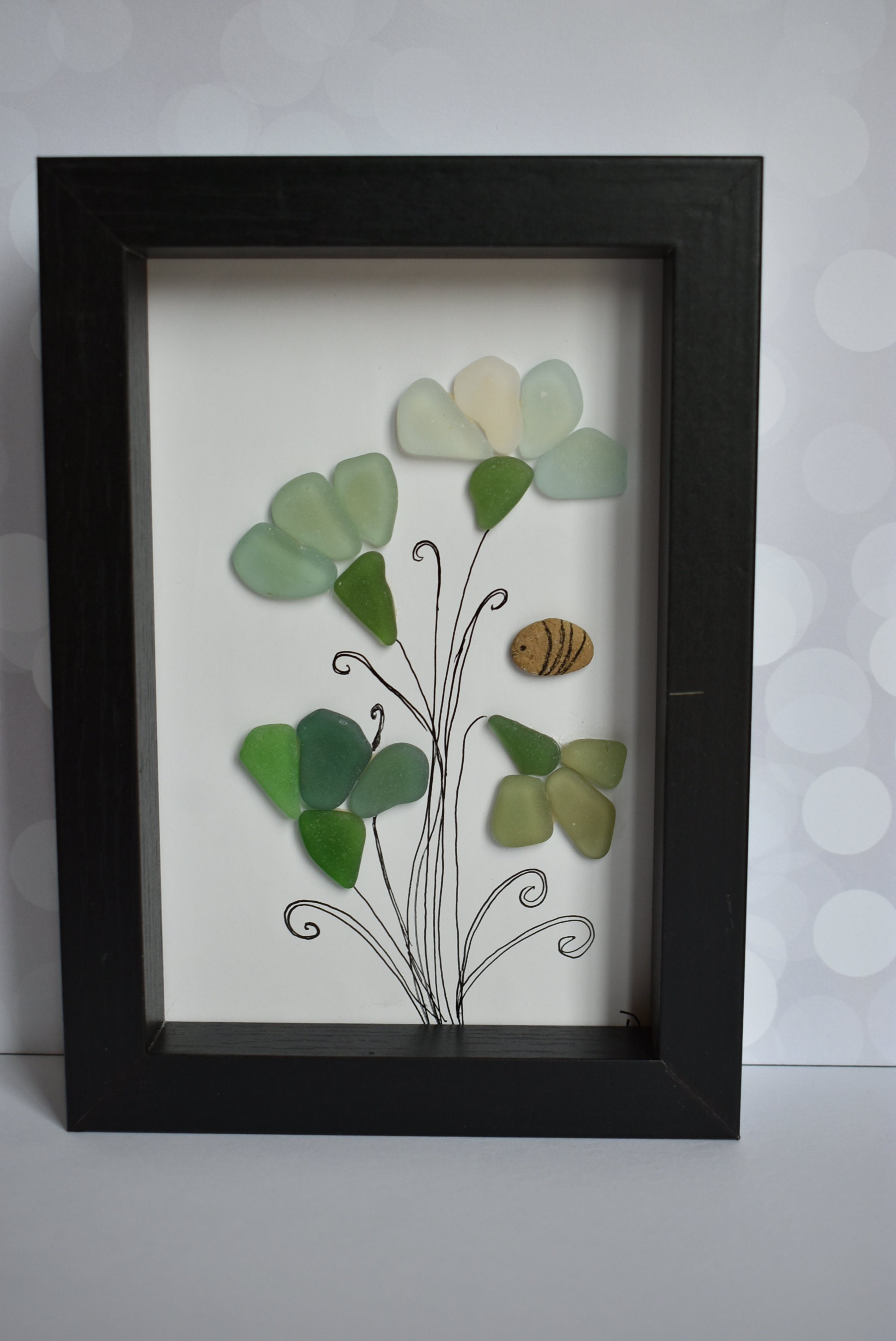 Art Cadre Galets de Plage