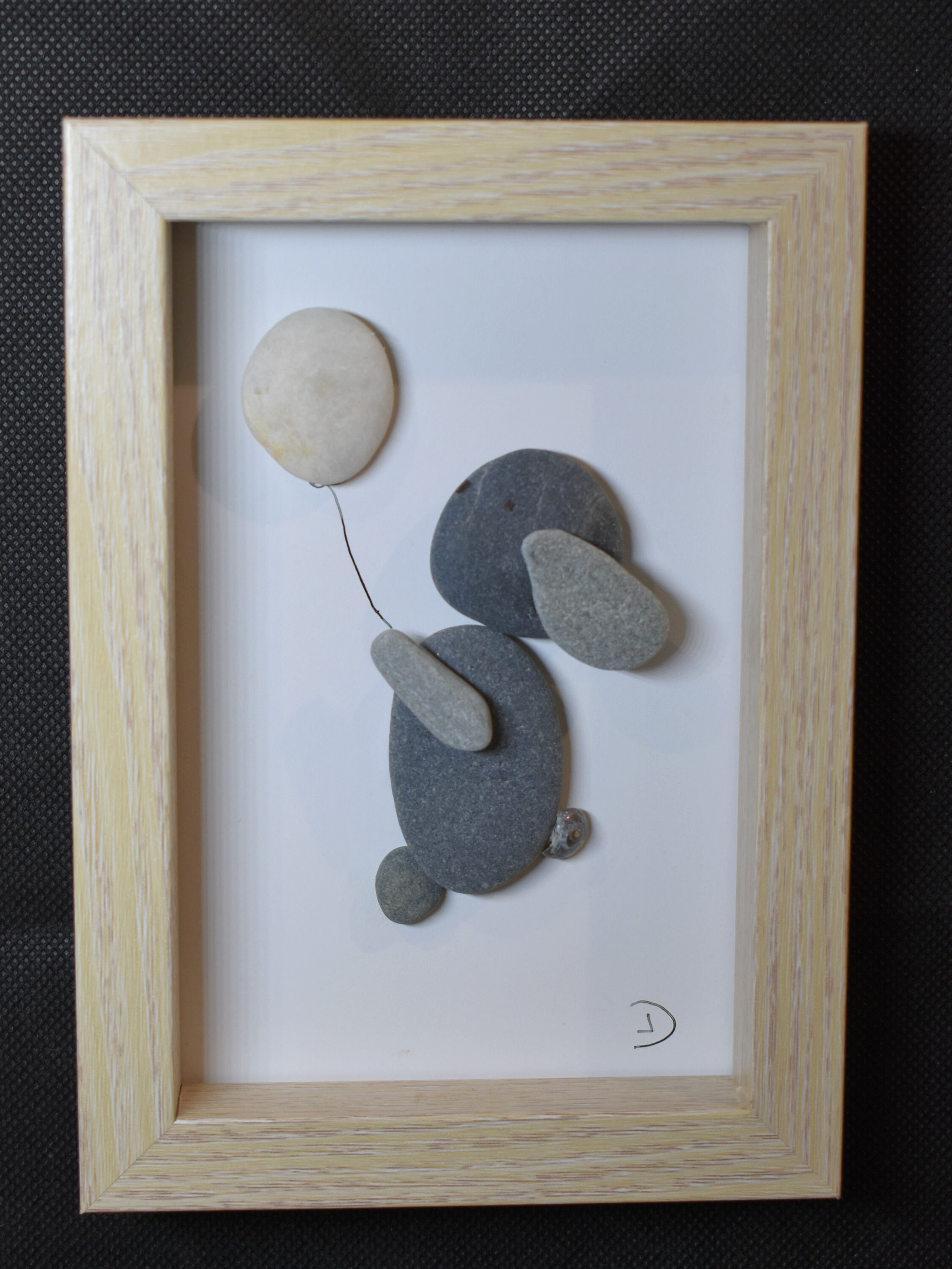 Art Cadre Galets de Plage