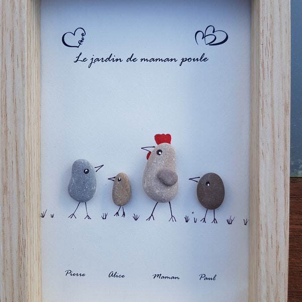 TABLEAU GALET/ à personnaliser: anniversaire/fête/mariage/ baptême