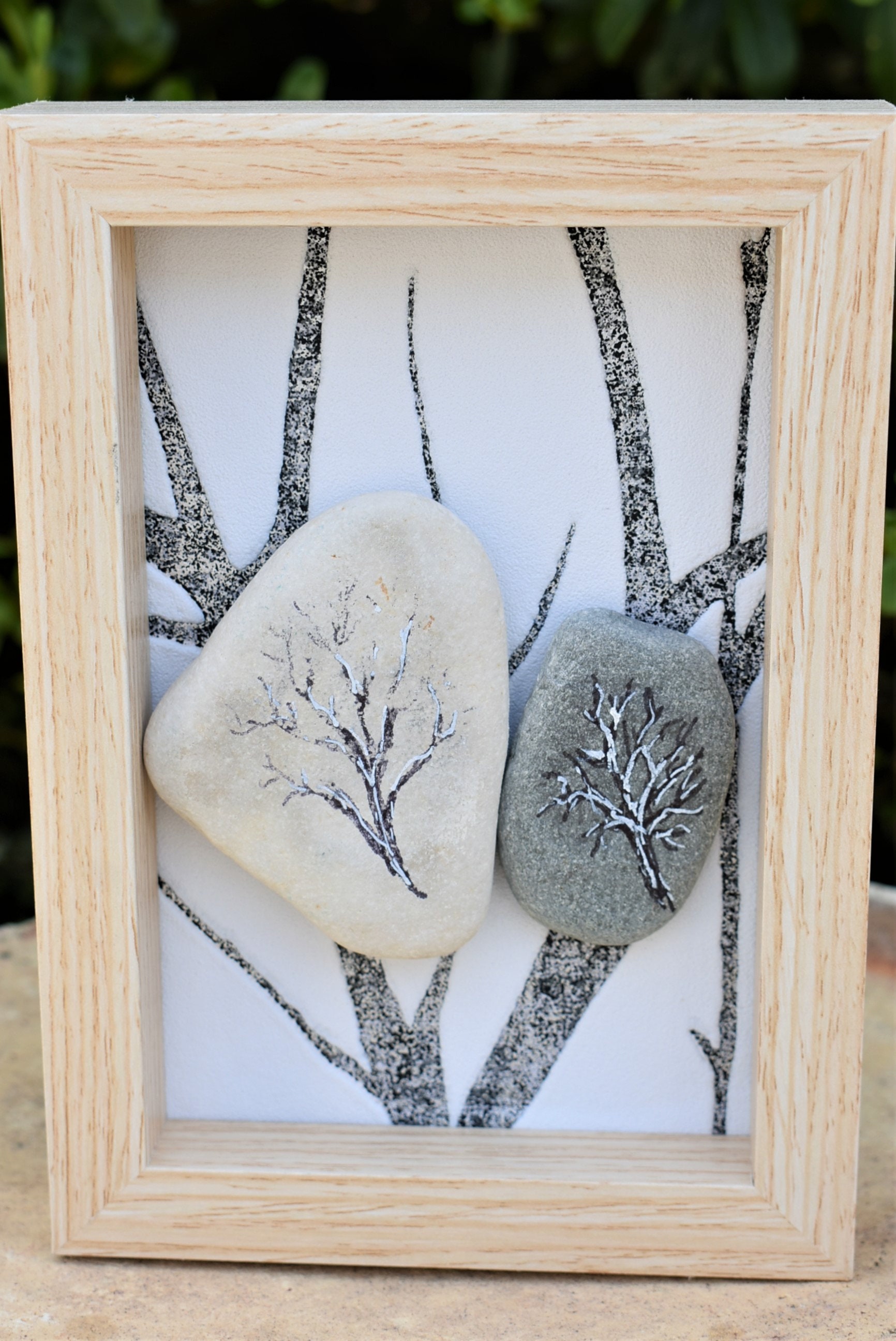 Art Cadre Galets de Plage