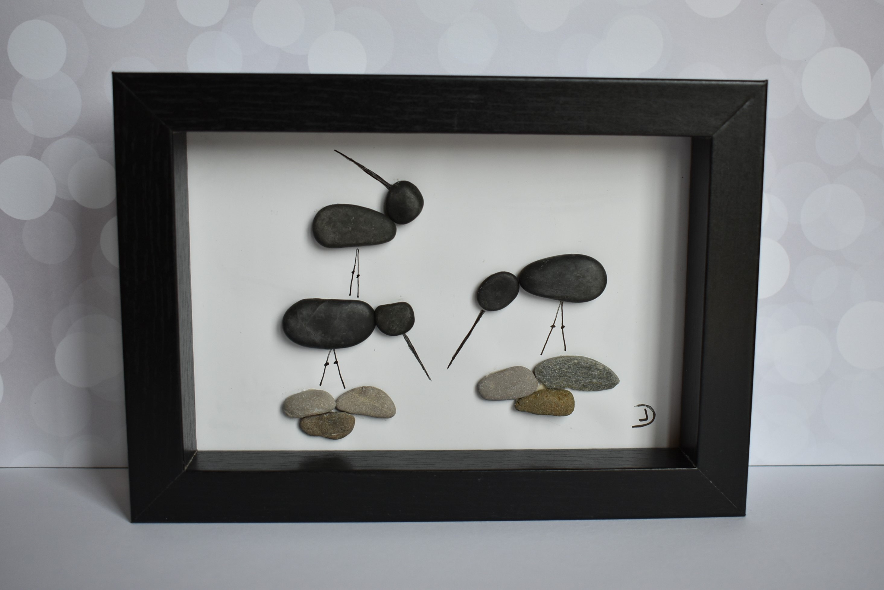 Art Cadre Galets de Plage