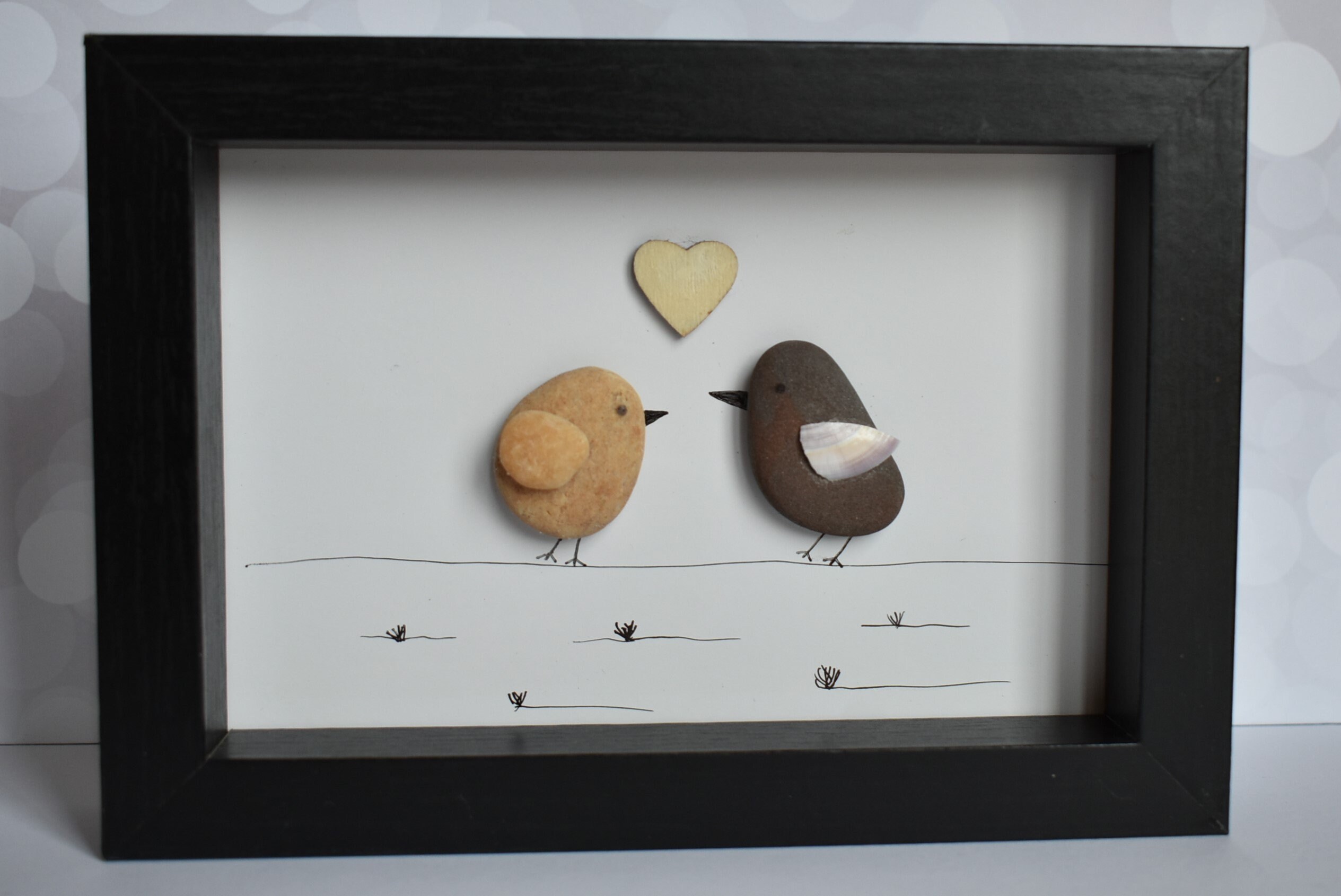 Art Cadre Galets de Plage