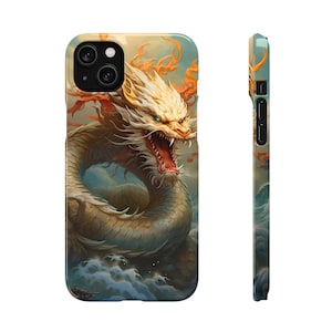 Chinese Dragon Phone Case Japanese Mythical Beast for iPhone 14, 13, 12, 11 Pro, X, Samsung Galaxy S20, 21, 22 Plus Google Pixel 5 5G Anime